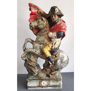 Garnier Paris France Creme de Menthe Napoleon Liquor Decanter, Soldier Horse N